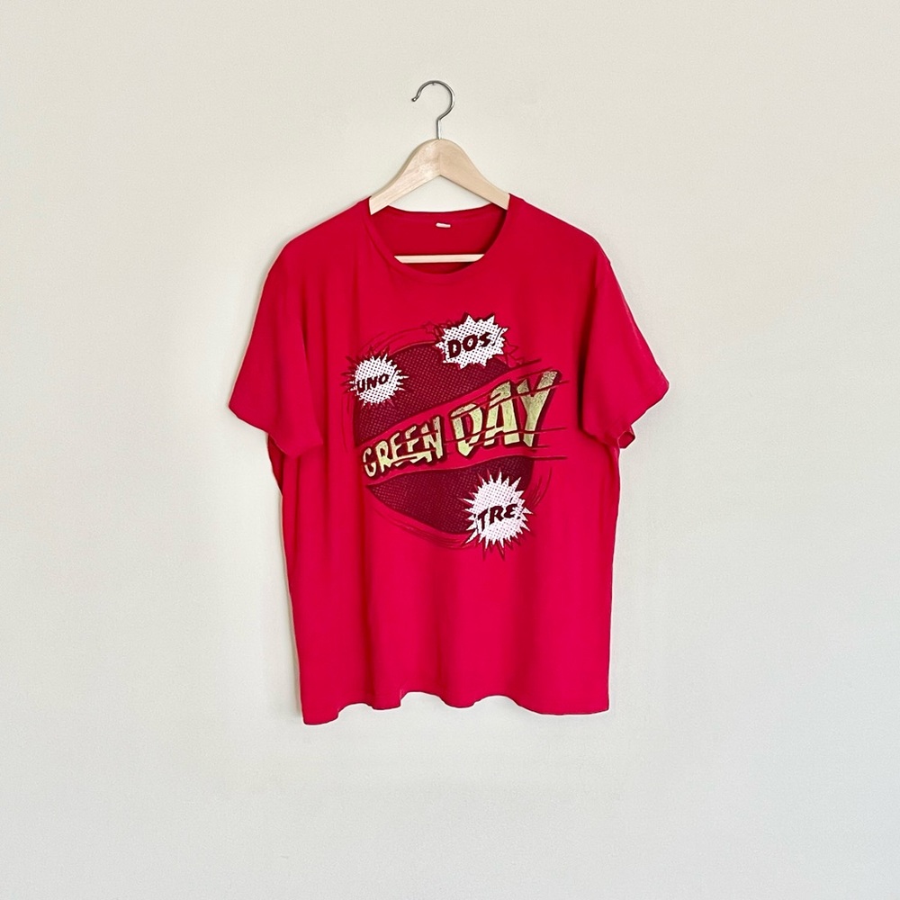Vintage Green Day 1999 Tour Graphic Red Concert T Shirt Adult size Large